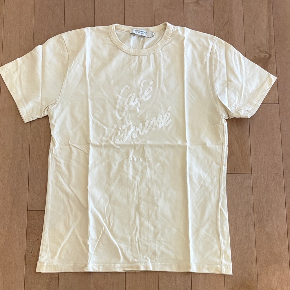 MAISON KITSUNE Cream Short Sleeve Tee